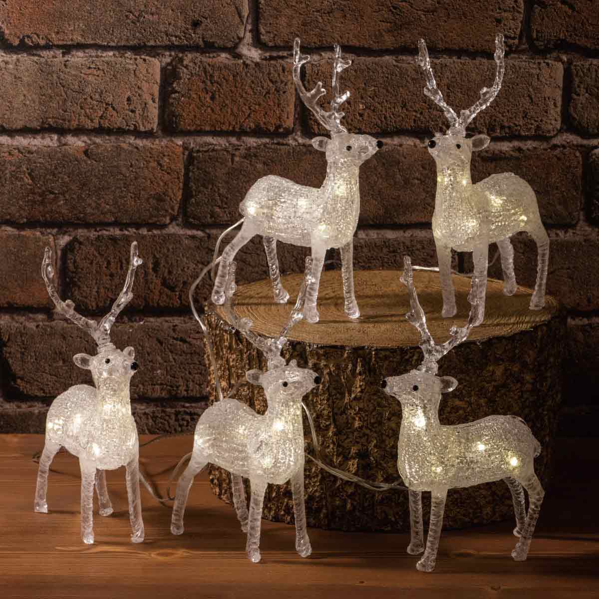 クリスマス☆トナカイ 5連LEDクリスタルライト トナカイ 1セット