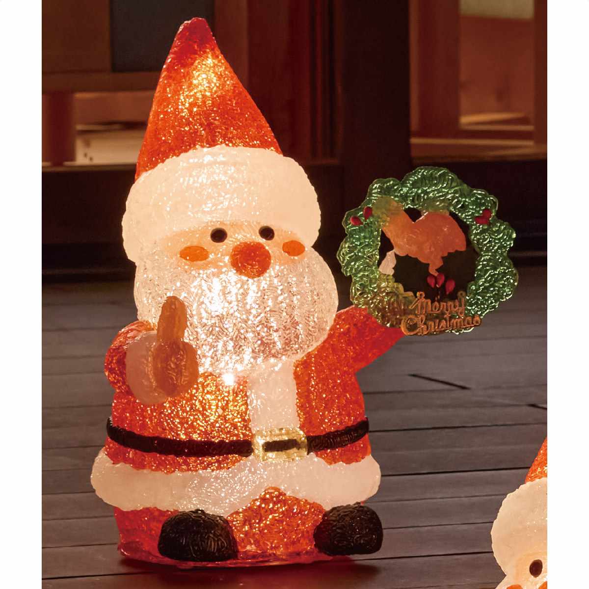 LEDモチーフライト【サンタの森】リース