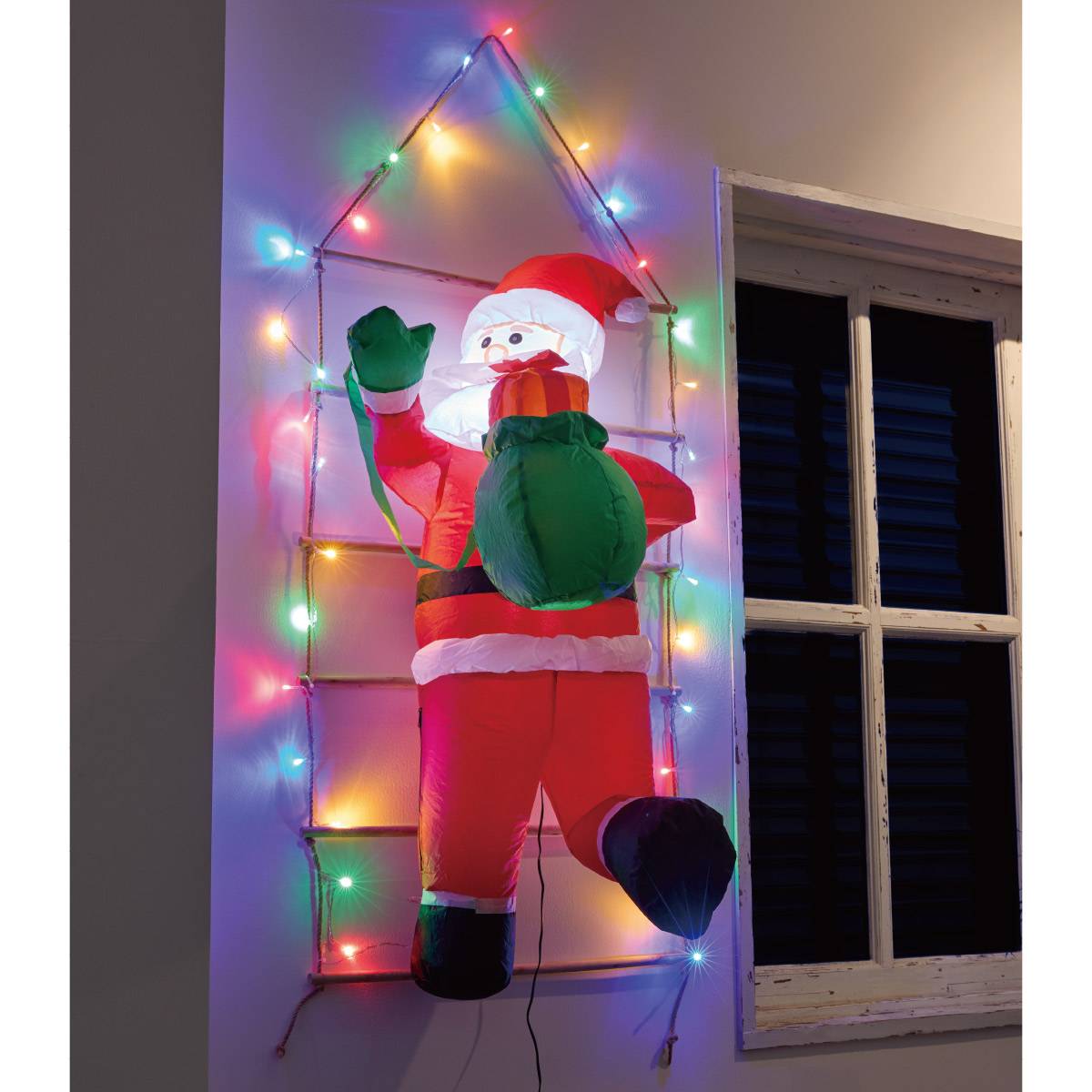 LEDエアブロードール はしごサンタ