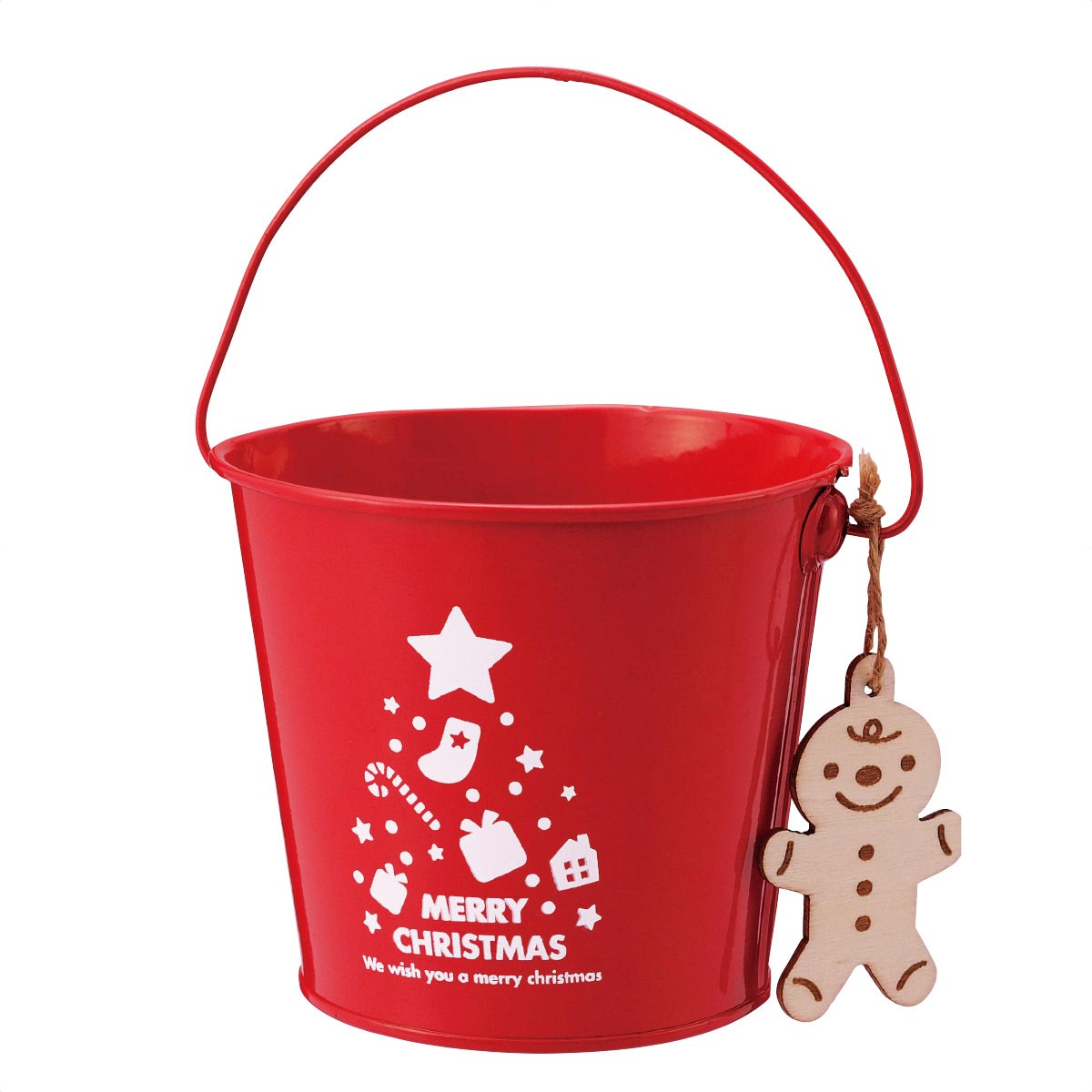 6個 タグ付きブリキバケツ