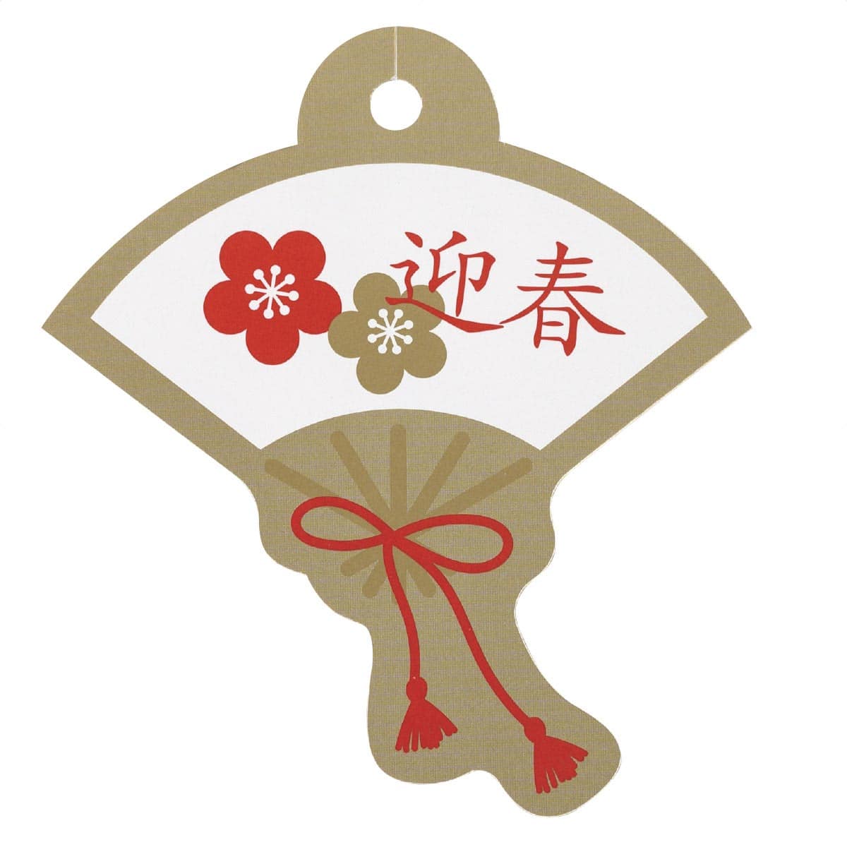 30枚 お正月タグ 扇