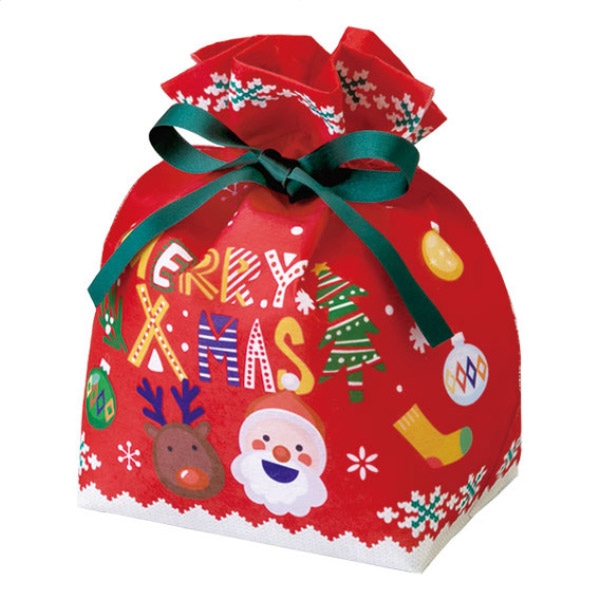 【20枚】不織布ギフトバッグ クリスマスニット