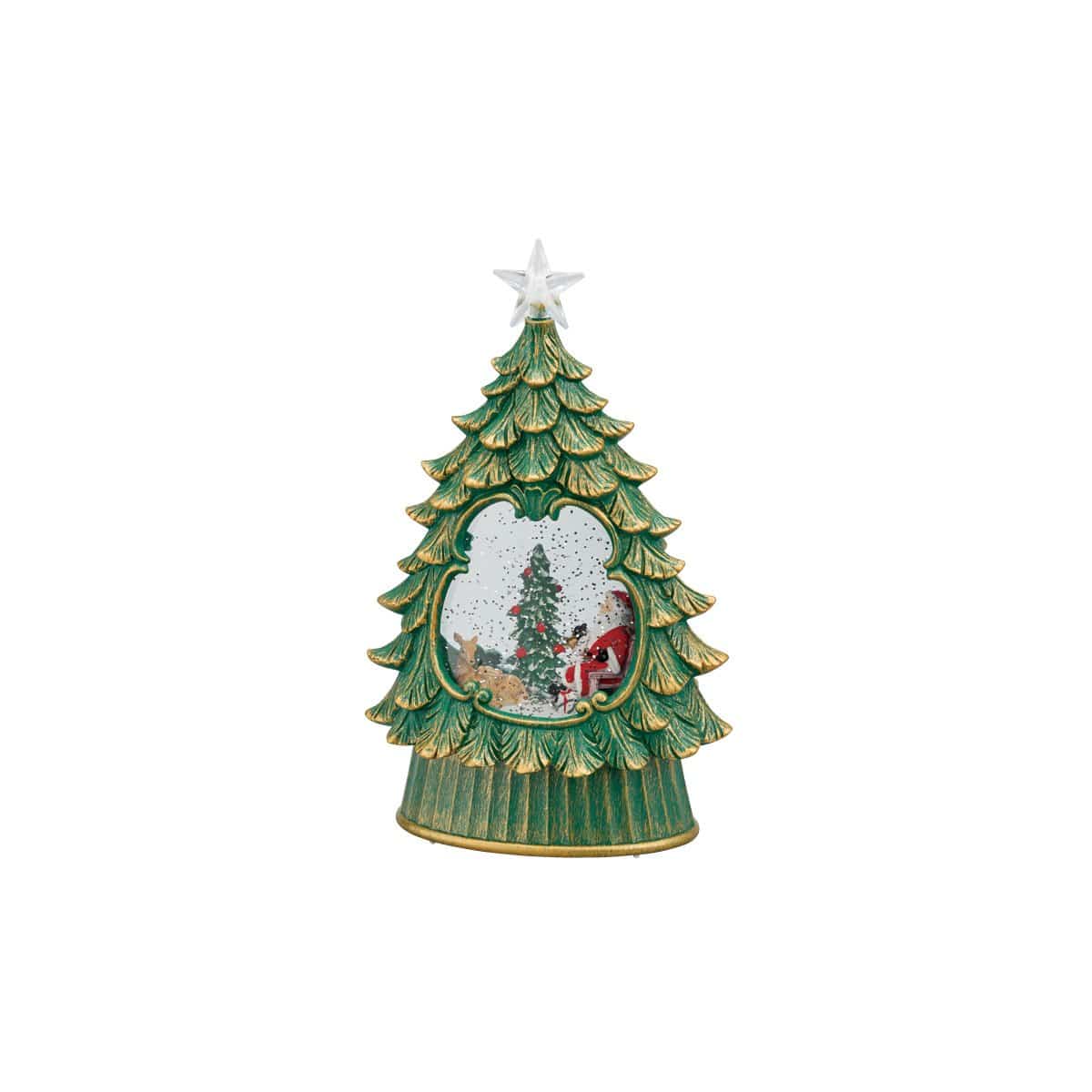 LEDスノーイングライト クリスマスツリーサンタ