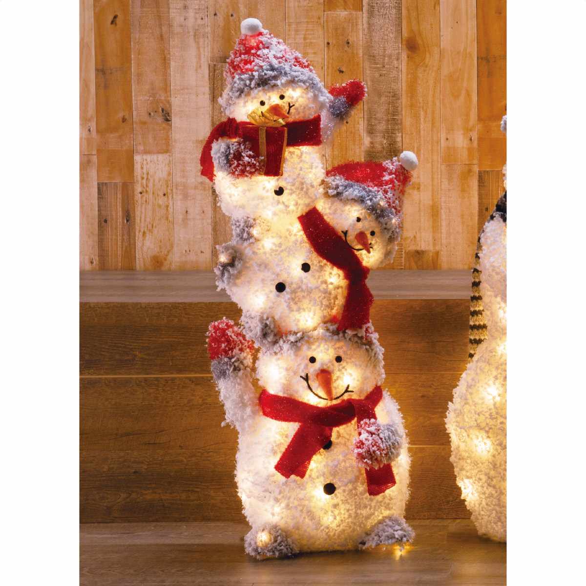 LEDファブリック スノーマンフレンズ 高さ105cm