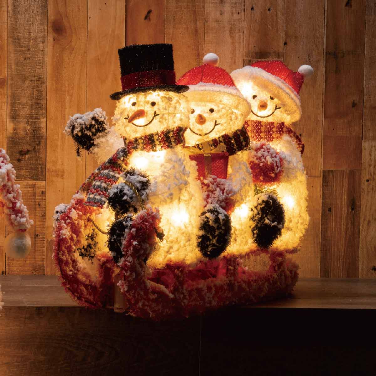 LEDファブリック スノーマンソリ 幅75cm