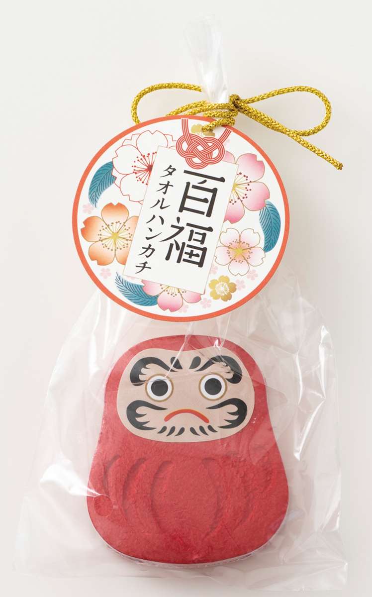 ストエキ｜百福タオルハンカチ だるま(ノベルティ・景品): イベント・ノベルティ用品