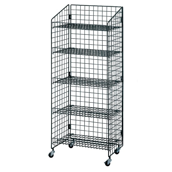 (4)高さ150cm棚5段展開黒