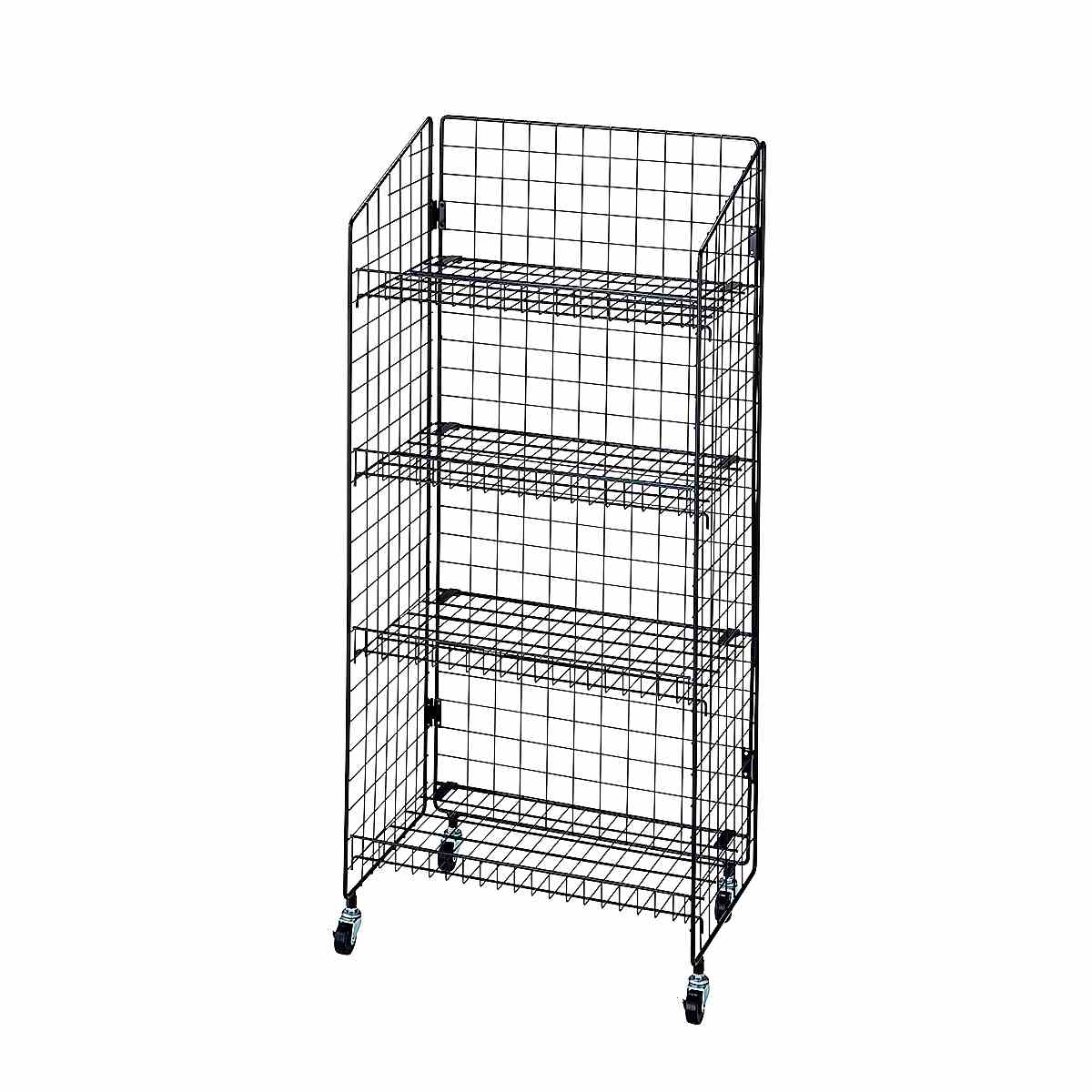 (2)高さ135cm棚4段展開黒