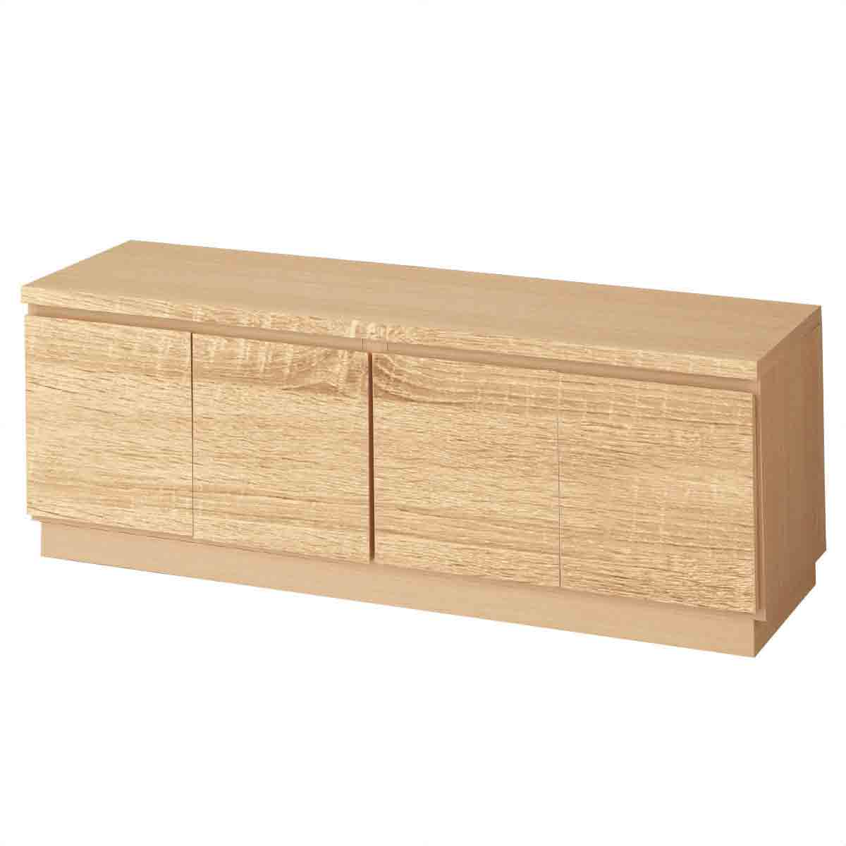 木製収納BOX ハイ／スチール脚 エクリュ W90cm - 5