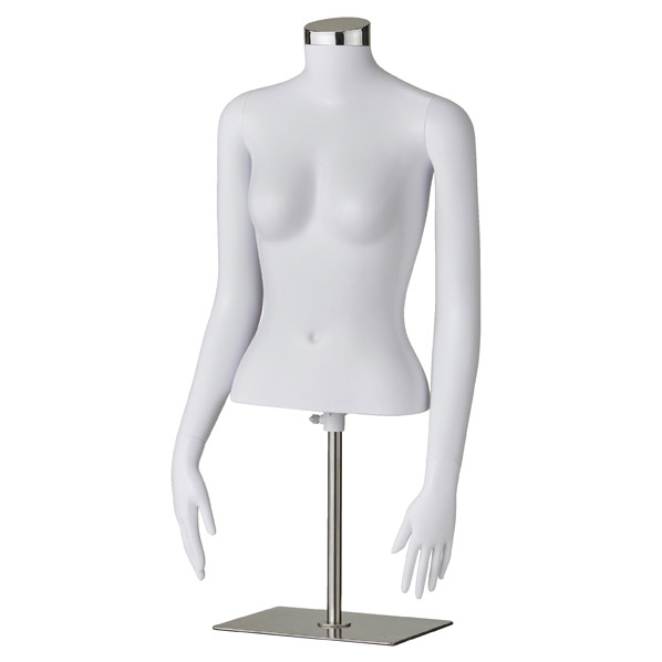 軽量ABS製 婦人腕付き卓上トルソー 9号〔ストエキオリジナル〕