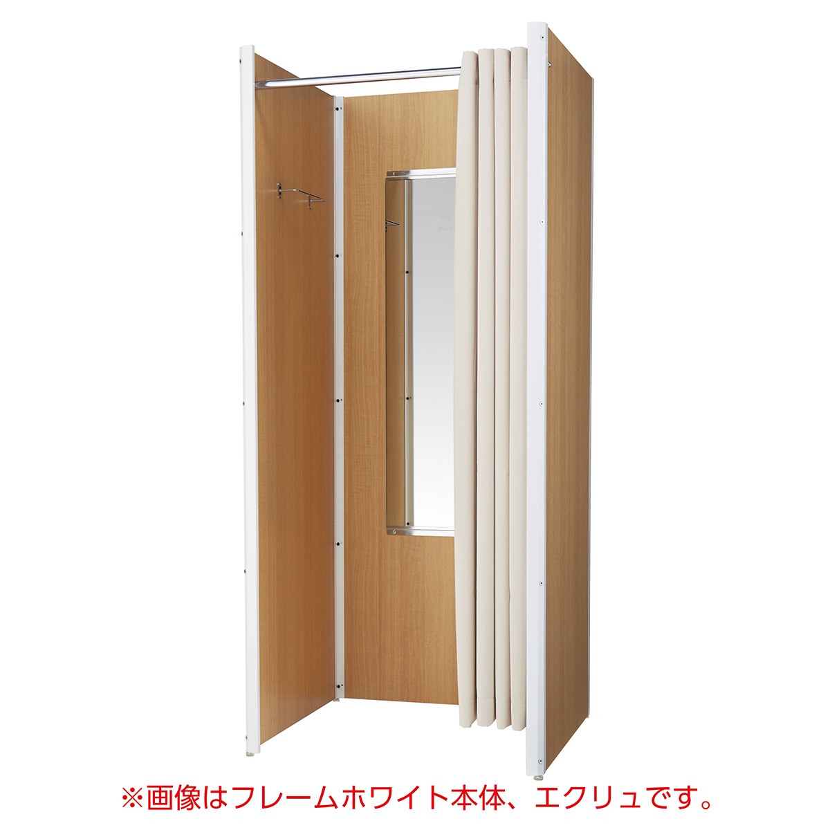 木製フィッティングルーム 折れ戸タイプ ラスティック柄 - 2