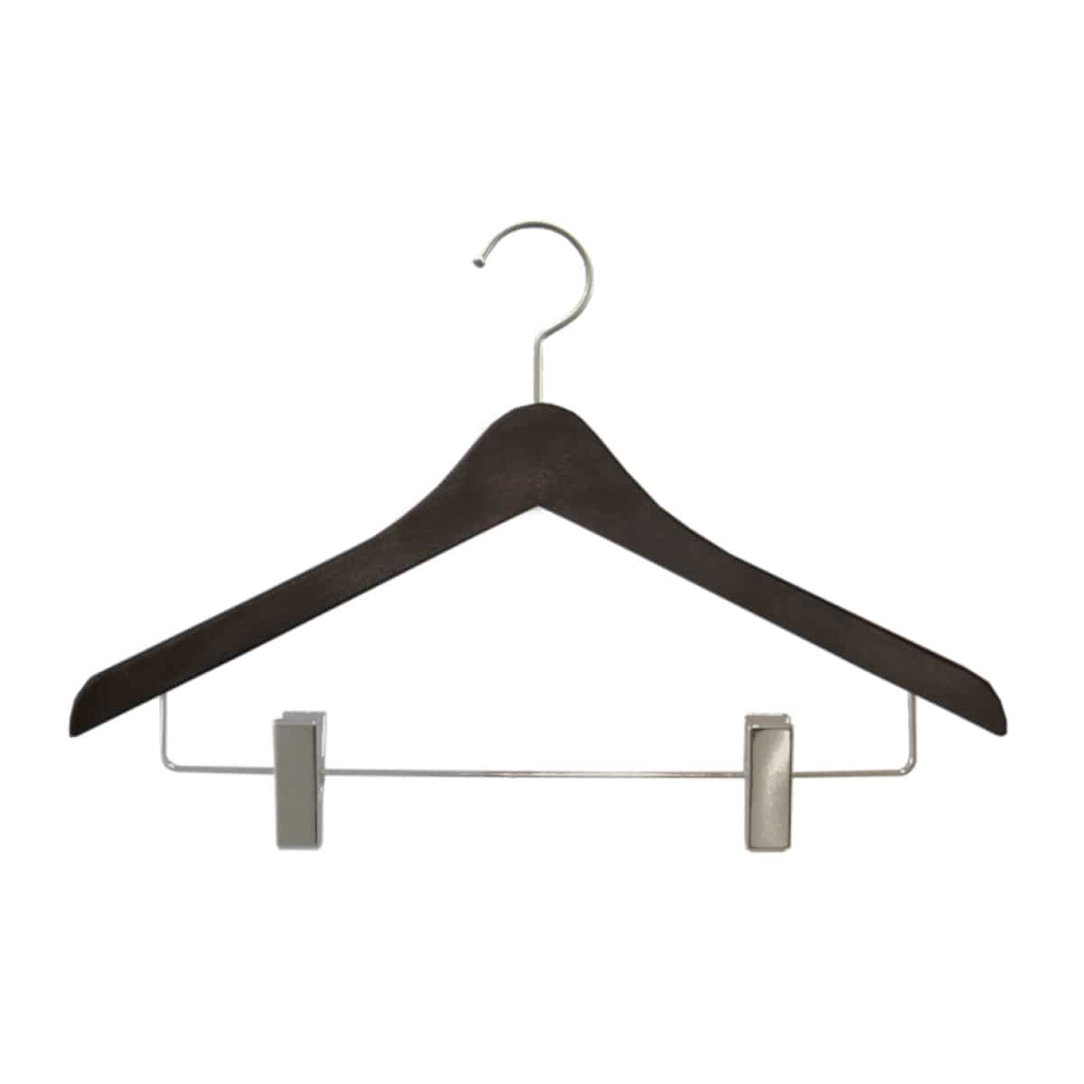 木目刻印バルミーコーディネートハンガー クリップ付き 50本 ダークブラン ブラウン グレー 通販 ストア エキスプレス