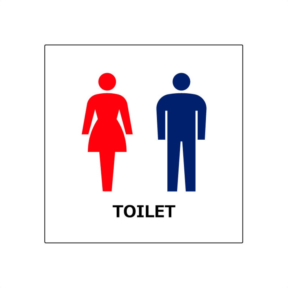 2枚入【TOILET トイレ】サインプレート 正方形小 【通販】ストア・エキスプレス