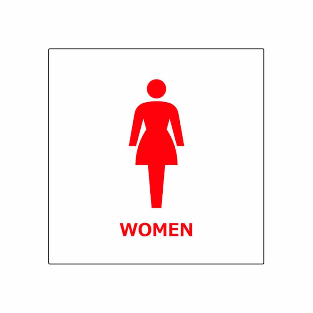 6枚入【WOMEN】ステッカー正方形小