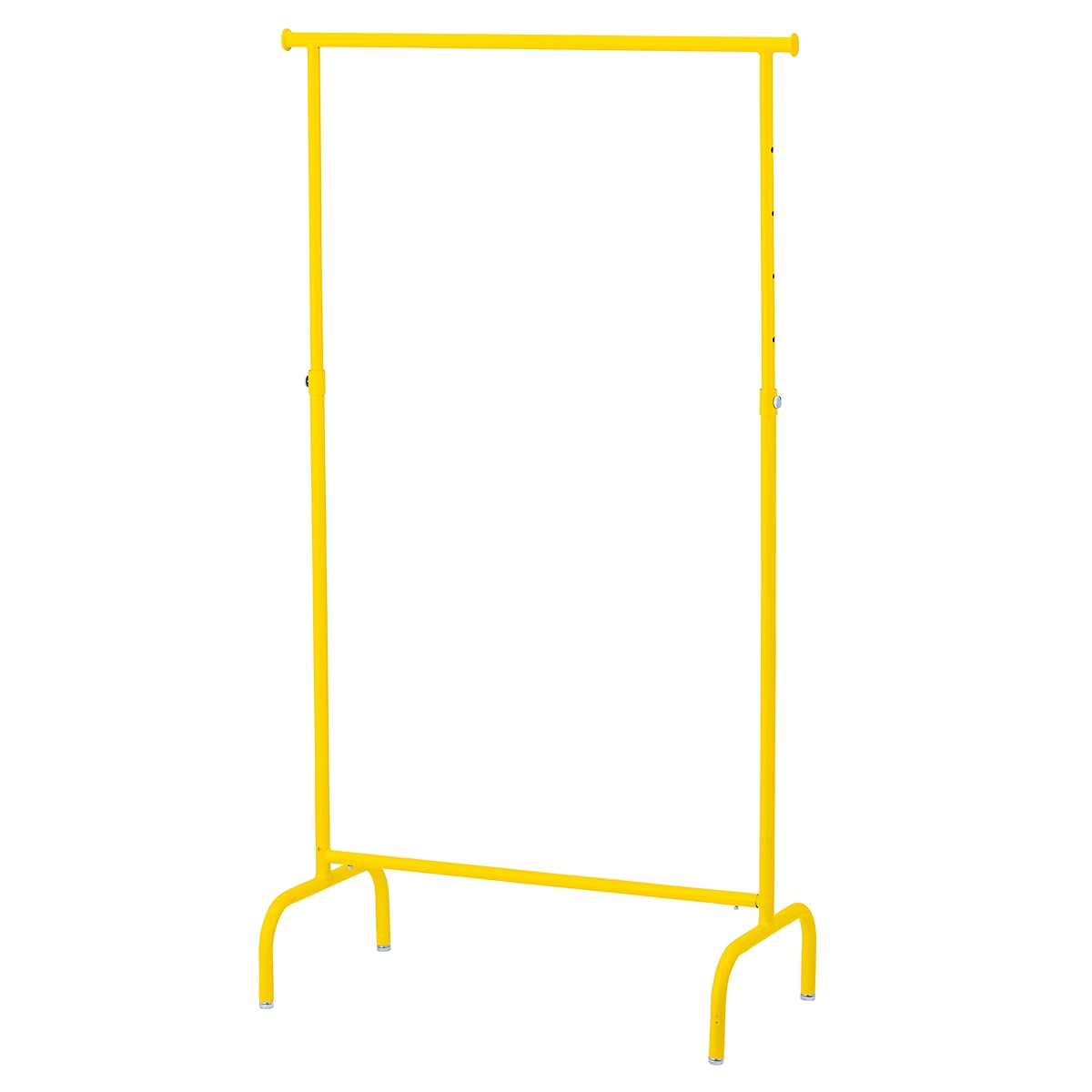 オーバーハングタイプ カラーハンガーラック 丸パイプ W90cm イエロー