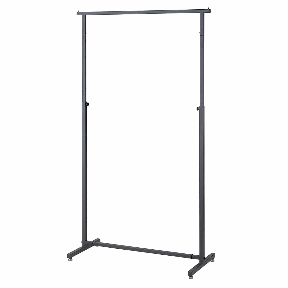 [美品]2台セットです　インハング ハンガーラック W90cm 丸パイプ オーバーハングタイプ ハンガーラック 角パイプ グレー W90cm