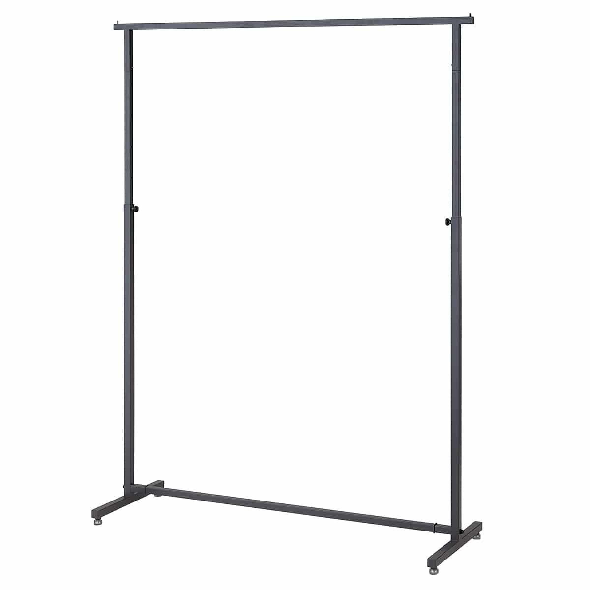 オーバーハングタイプ ハンガーラック 角パイプ グレー W120cm〔ストエキオリジナル〕