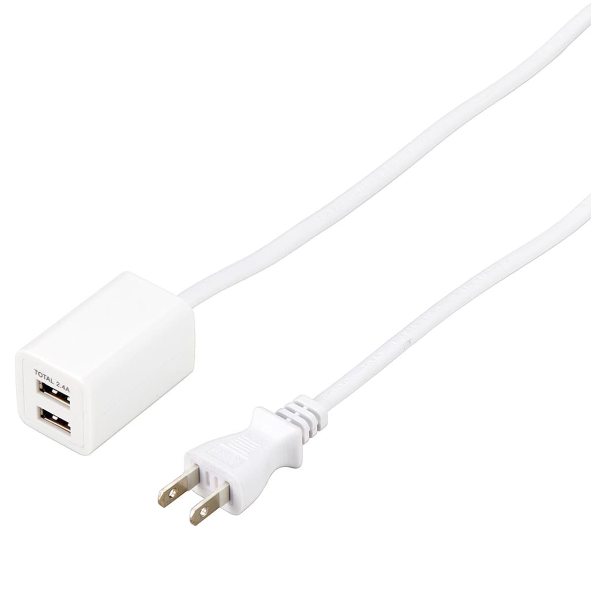 ヤザワ NTLAU02WH コード付きUSBアダプタ 50cm