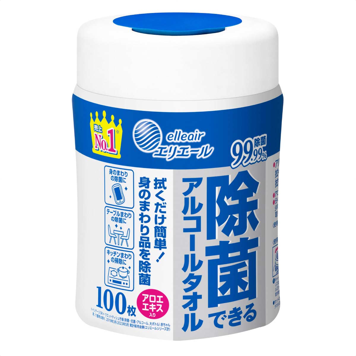 エリエール除菌できるアルコールタオルボトル100枚