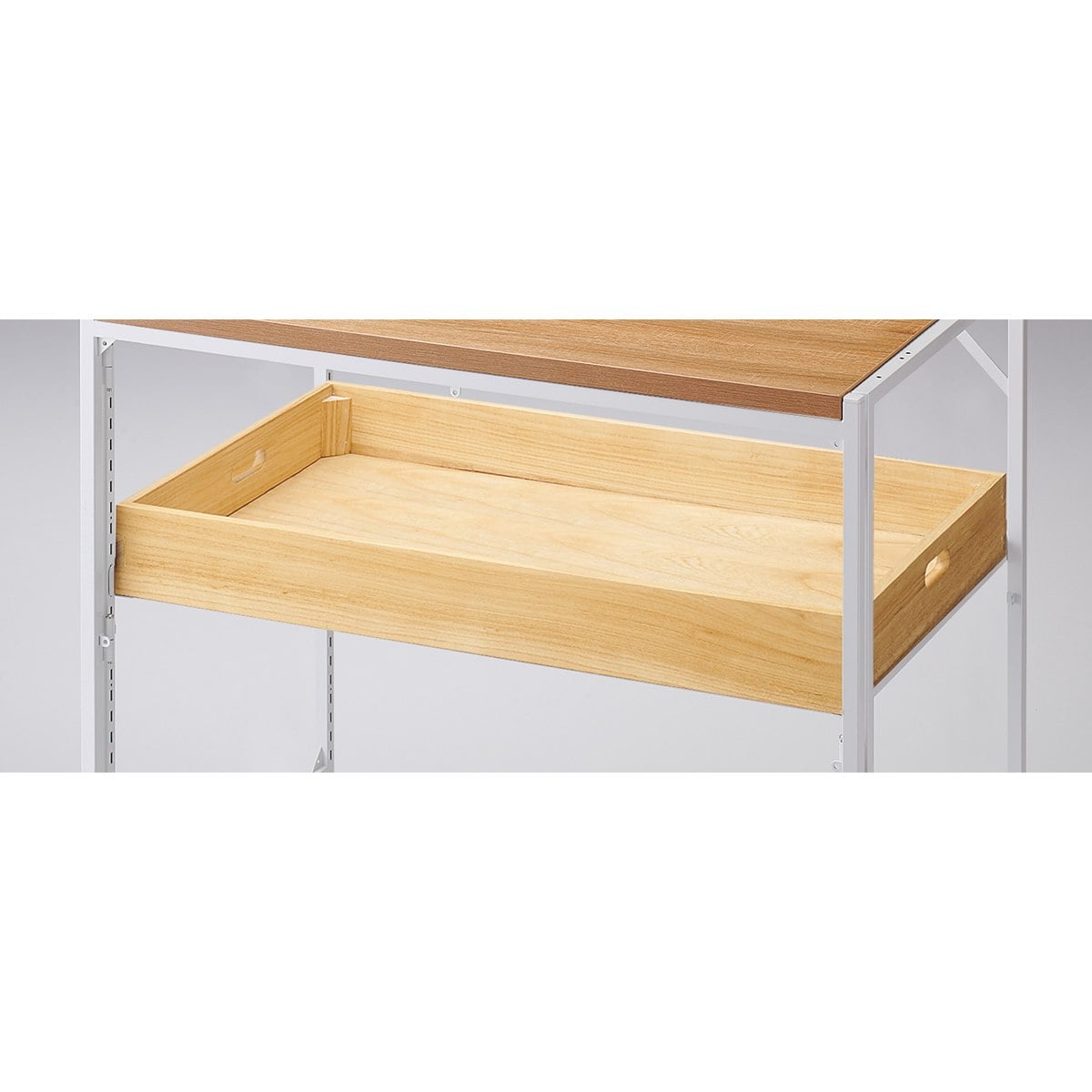 (8)深型トレー棚ナチュラル