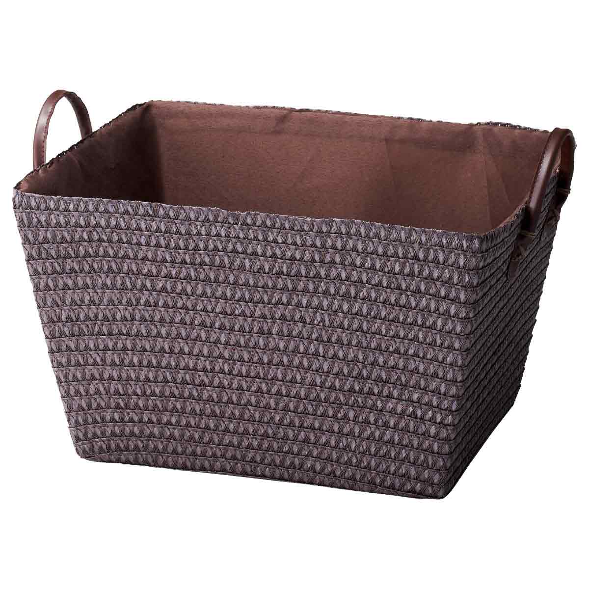 シンプルクロークバスケット ブラウン