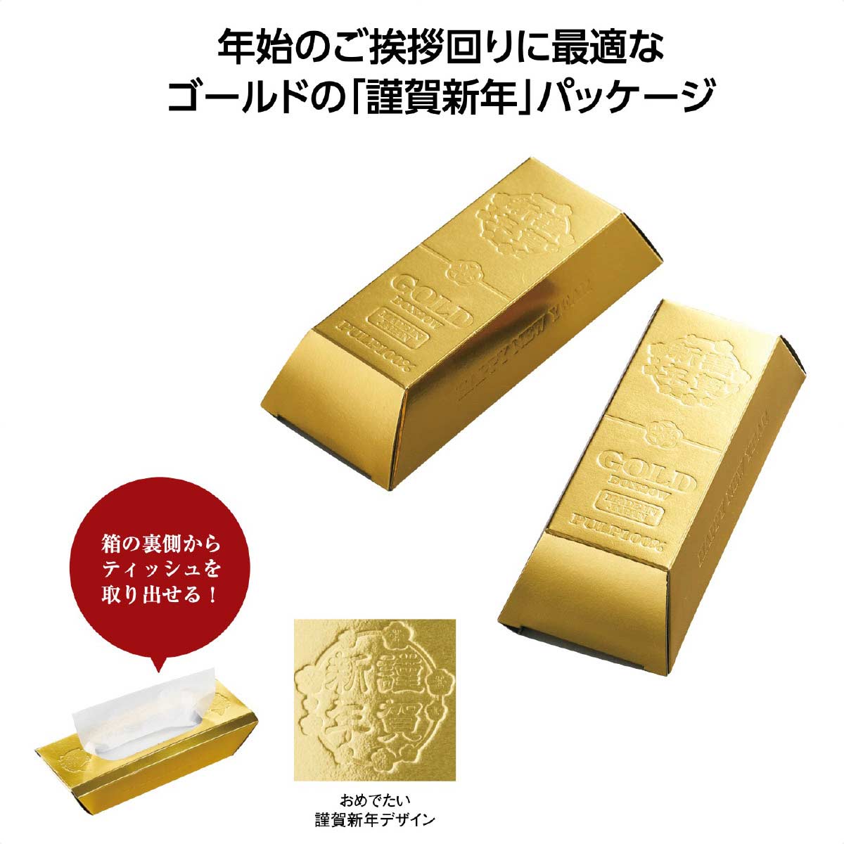 【600個】 謹賀新年ミニゴールドバーティッシュ 20W