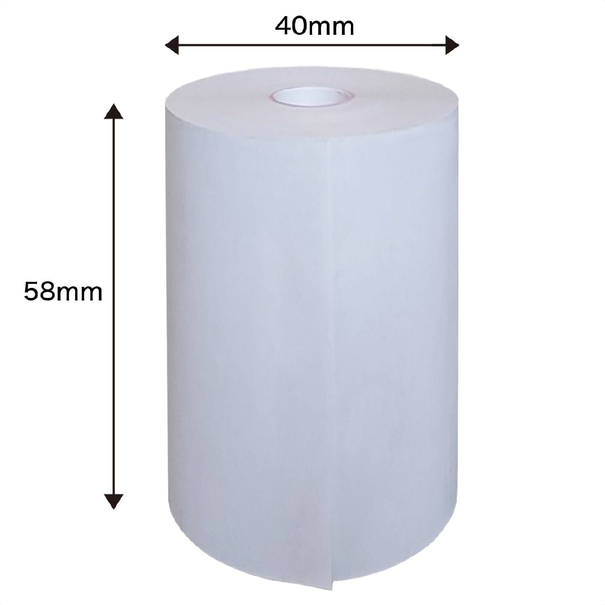 【5巻】モバイルプリンター用レジロール紙幅58×外形40mm コアレス