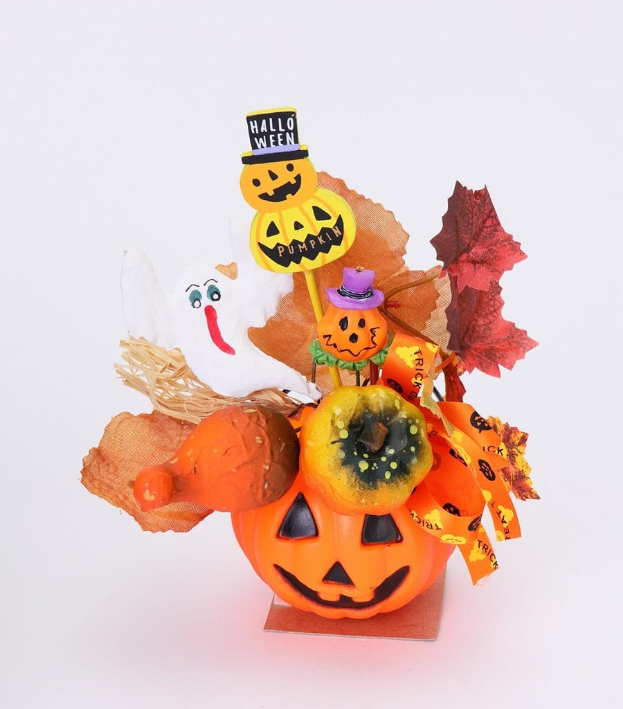 ストエキ ハロウィン パンプキンポットアレンジ ハロウィンアレンジ 店舗装飾用品