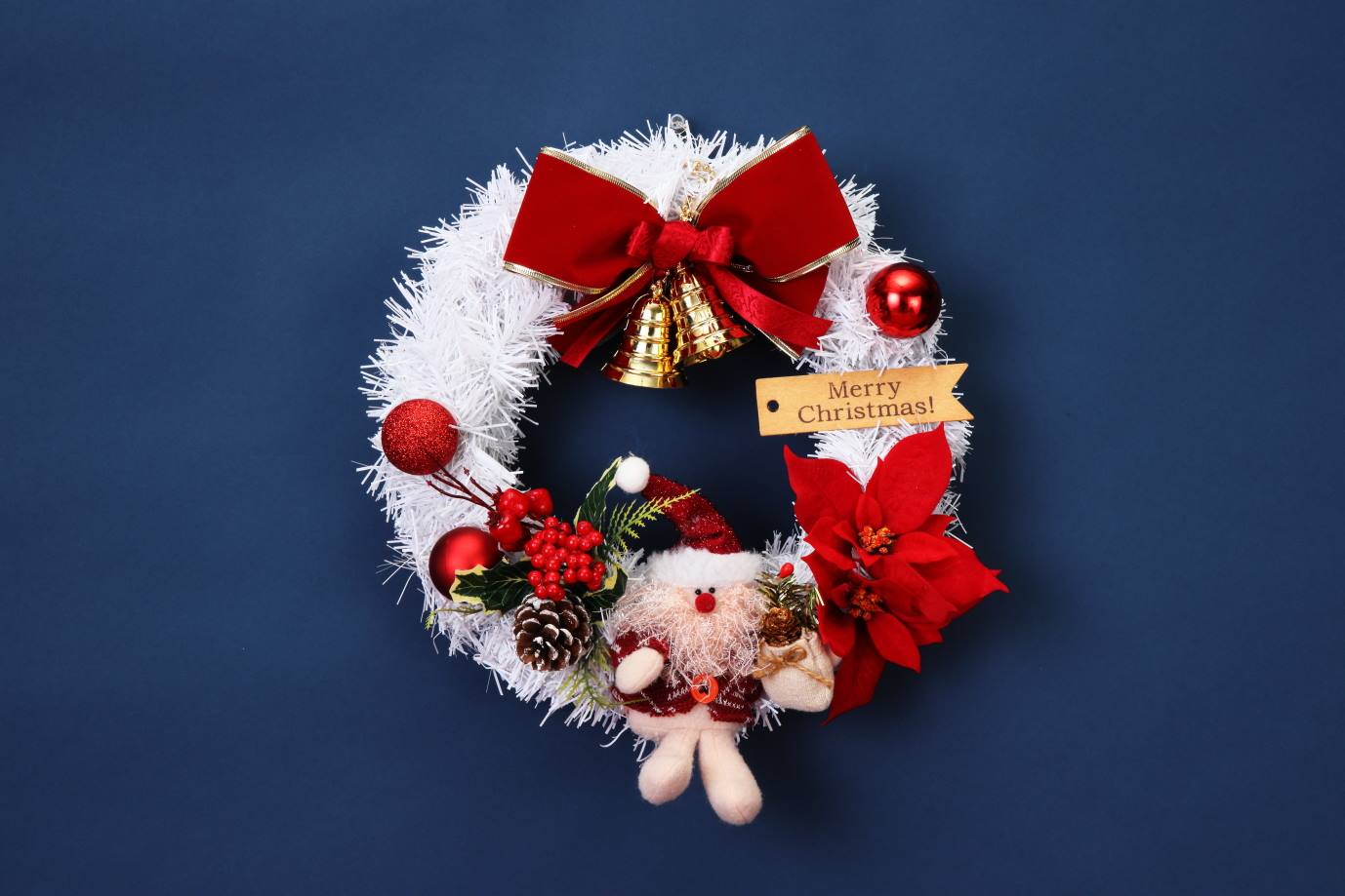 White Christmas✨Whiteリースとキャンディ籠✨(≧∇≦)b✨ ホワイトリース