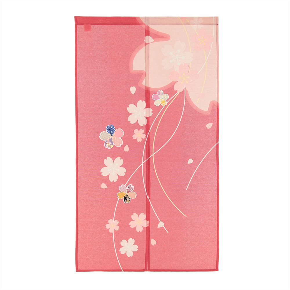 09111 アップリ桜 150(和風のれん 85×150cm