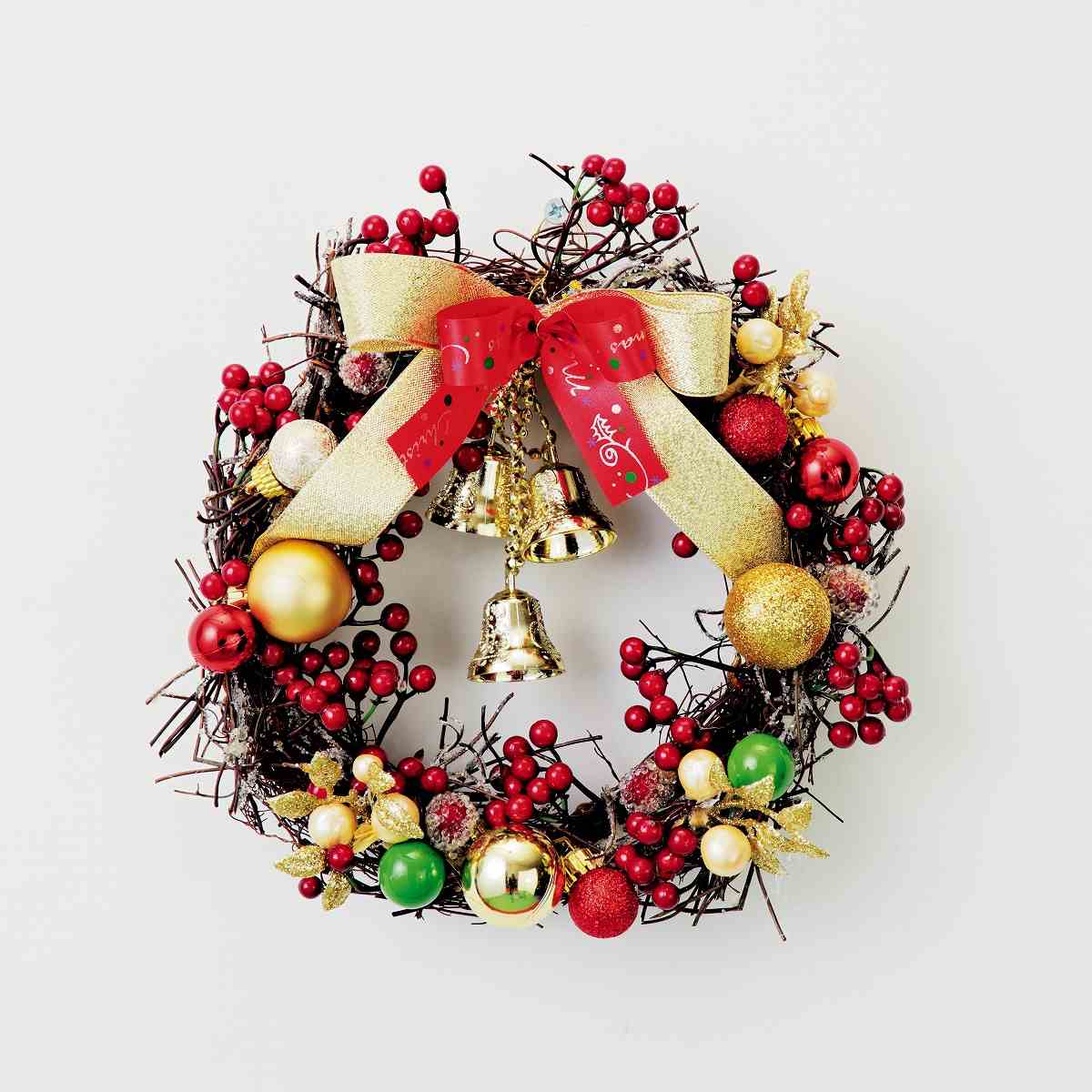 公式 通販ストア エキスプレス クリスマス 赤実リース クリスマスアレンジ 店舗運営用品