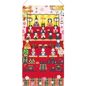 ひなまつりタペストリー 90x180cm【防炎加工】