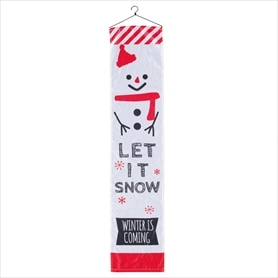 ハンガー式バナー スノーマン LET IT SNOW
