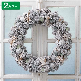 55cm】デラックスナチュラルリース【クリスマス飾り】 レッド【通販