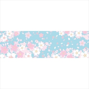 ディスプレイシート 空とさくら【防炎加工】