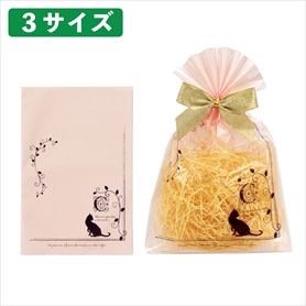 ラッピング・包装 [neko] 猫さんへの贈り物に巾着ラッピングMサイズ-nekozuki