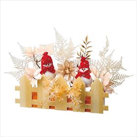 ホットスノーマン垣根アレンジ