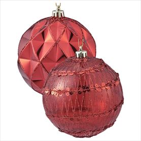 4個 オーナメントボール 10cm