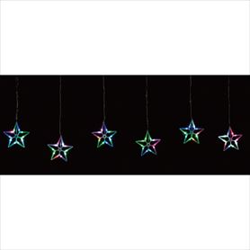 LED6連レインボーモチーフカーテンライト