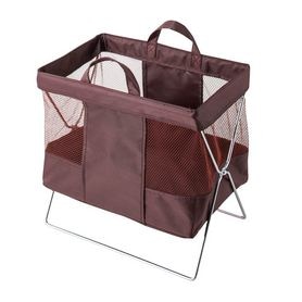 手荷物収納メッシュワゴン ブラウン