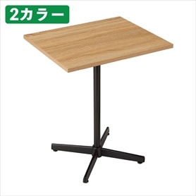 カフェテーブル ラスティック柄 シルバー脚