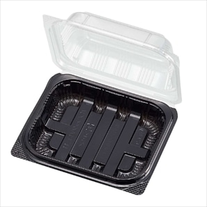 【50個】ワンタッチフードパック 折フタ式 ブラック