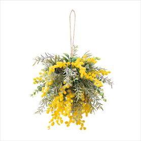 ミモザ造花ボールハンギング20cm