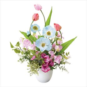 春の造花アレンジ 高さ47cm