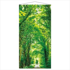 タペストリー 新緑並木【防炎加工】 
