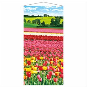 タペストリー チューリップ畑【防炎加工】 