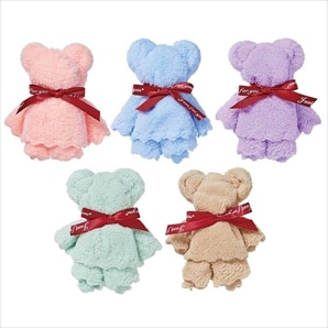 100個 ふんわりベアタオルハンカチ