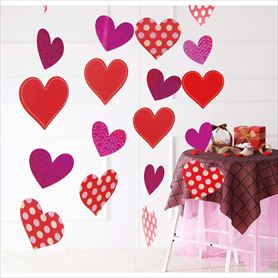 2本 バレンタイン5連ハンギング100cm