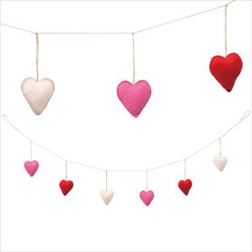 ウールハート バレンタインガーランド120cm