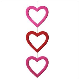 フロック3連バレンタインハート